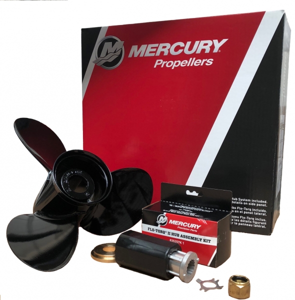 Propeller für Mercury 13 1/4 x 17 70-115PS 15 Zähne Bootspropeller Aluminium 3Bl 
